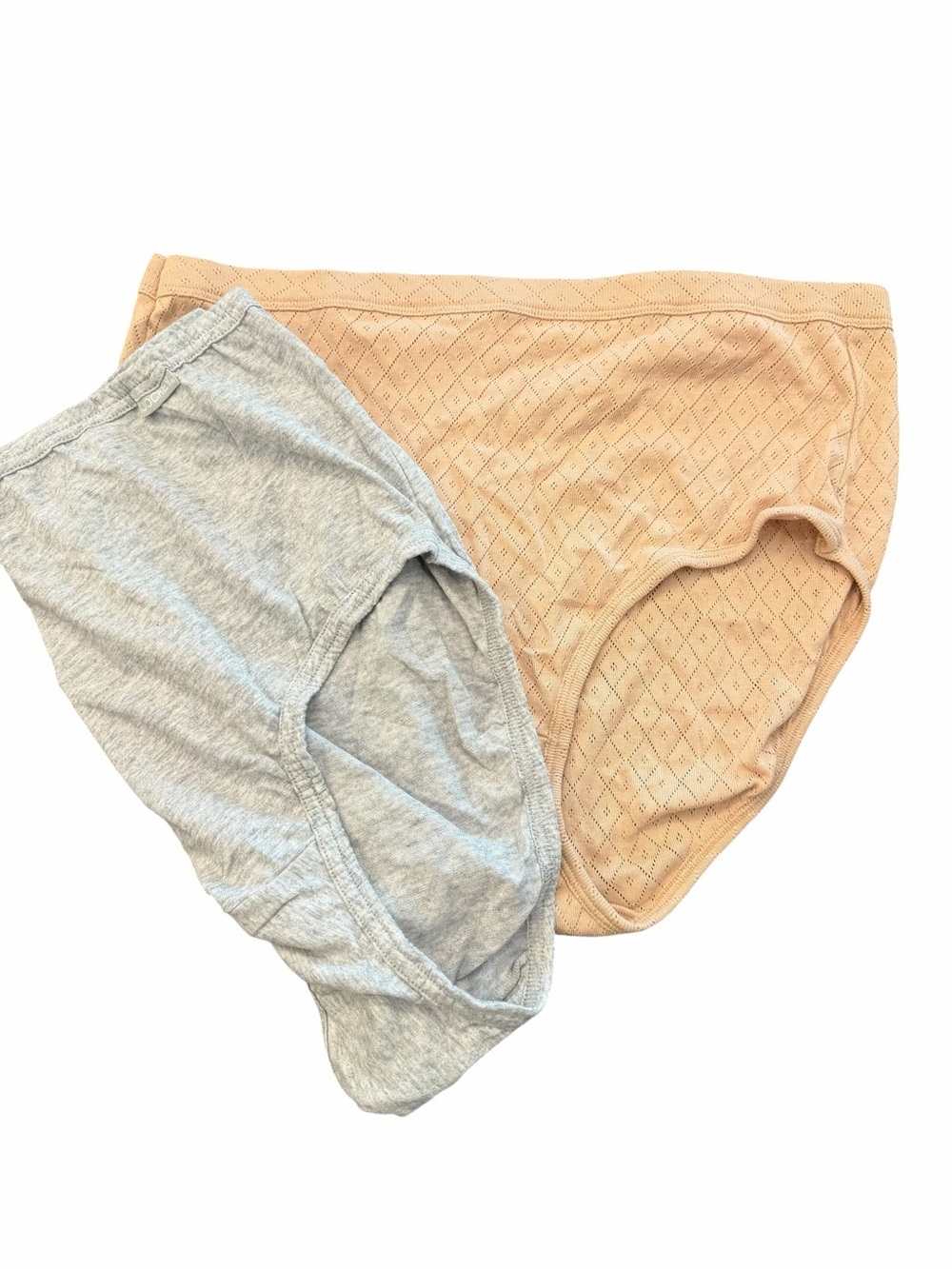 Jockey Women's Brief 100% Cotton 2 Pack Grey Tan Size 8 XL New Underwear Comfy